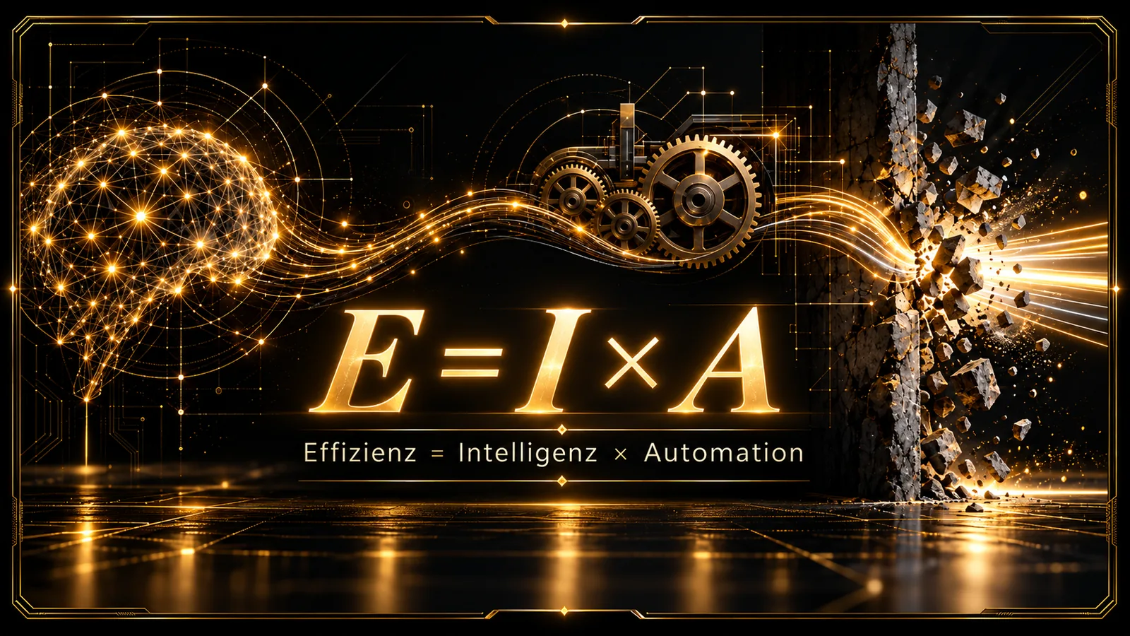 E = I × A — Effizienz = Intelligenz × Automation